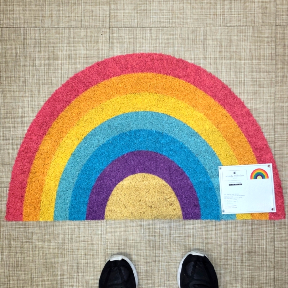Rainbow doormat